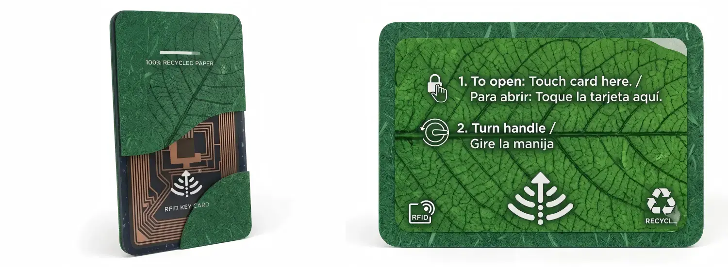 Paper hotel key card