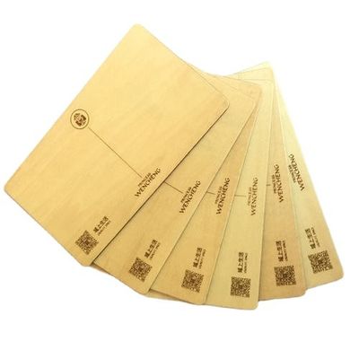 Universal Door RFID Hotel Key Cards Wooden Smart RFID Programmable Card