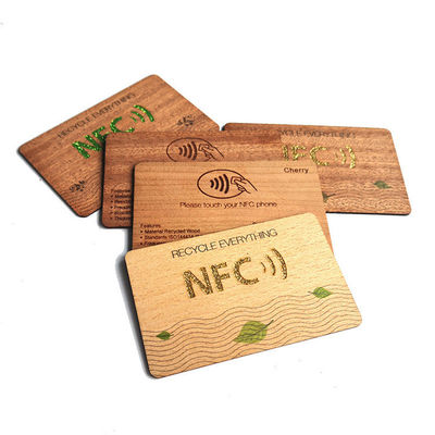 Eco Friendly Wooden RFID Wooden Card Access Control Hotel Smart Key Card
