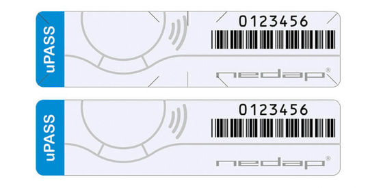 PVC PET UHF RFID Windshield Tag Sticker With Number Printing For Vehicle Management