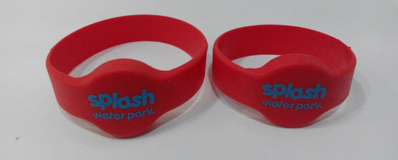Waterproof Smart Silicone Bracelet RFID MIFERE Tags For Access Control