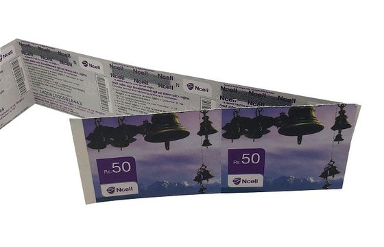 Fan Fold NFC RFID Paper Tickets ISO14443A For Train Or Transportation