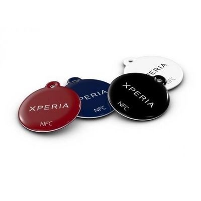 Dia 25mm Epoxy NFC Tag Sticker Label Printing 213/215 Key Ring For Phone