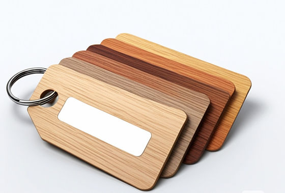 Wooden RFID Hotel Key Fobs Eco-Friendly Customizable For Sustainable Hospitality