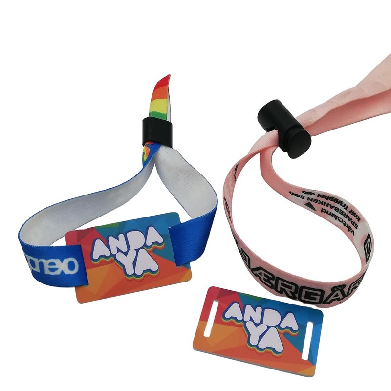 One Time NFC RFID PVC Wristband 13.56Mhz Contactless Bracelet Tag Eco Friendly