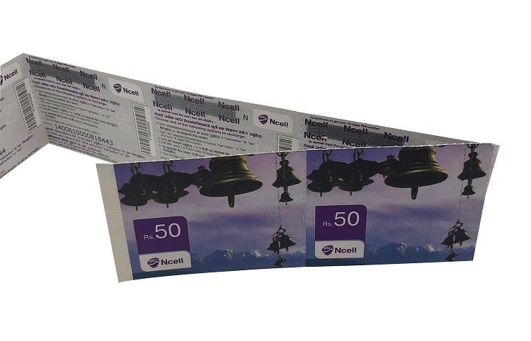 Fan Fold NFC RFID Paper Tickets ISO14443A For Train Or Transportation
