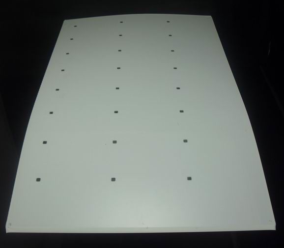 PVC / PETG Sheet  RFID HF Inlay 3 x 7 containing a RFID module and antenna
