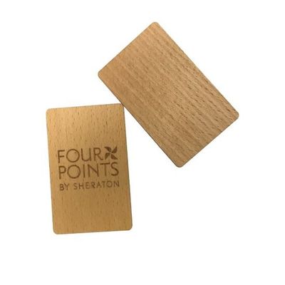 Universal Door RFID Hotel Key Cards Wooden Smart RFID Programmable Card