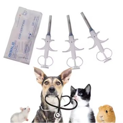 Smart Animal Management Microchips RFID Tags In Disposable 1.4x8mm Glass Tube Tags With Waterproof Injectable Glass