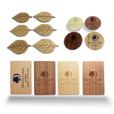 Universal Door RFID Hotel Key Cards Wooden Smart RFID Programmable Card