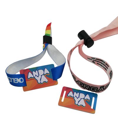 One Time NFC RFID PVC Wristband 13.56Mhz Contactless Bracelet Tag Eco Friendly