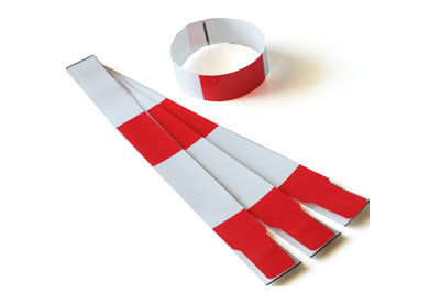 Smart UHF RFID Paper Wristbands 860MHZ - 960MHZ Frequency For Timing System