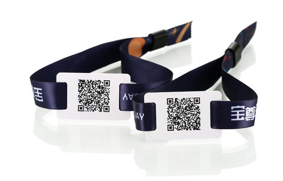 Custom NFC Fabric RFID Wristband Waterproof Bracelet For Social Distancing