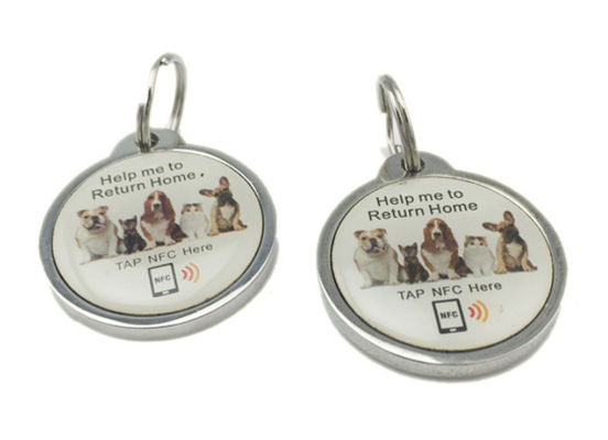 NFC Animal ID Tags RFID Pet Key Ring UV CMYK печать с 213 215 чипом
