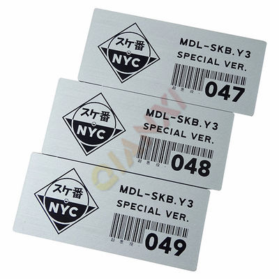 Encoding NFC Asset Tags Anodized Aluminium Sticker With Laser Etched Metal QR Code Barcode