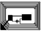 NFC Wet RFID Inlay PET 13.56MHZ 25x40mm For Key Fob / Label
