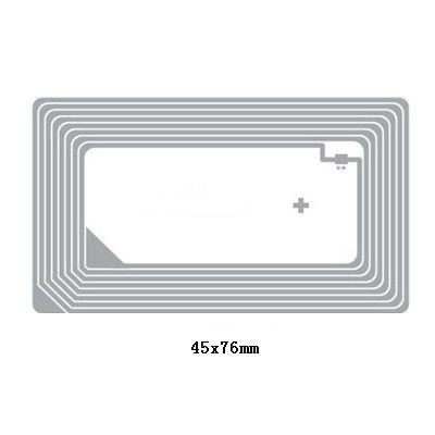 85.5*54mm HF RFID Inlay PET Material 13.56MHZ Frequency Etched Antenna