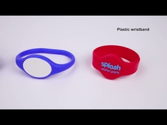 방수 MIFARE RFID 실리콘 팔찌 유연 재사용