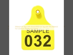 Waterproof Tags UHF Animal RFID Ear Tag with TPU Material For Livestock Monitoring System