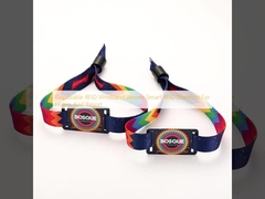 일회용 RFID 손목밴드 호텔 및 리조트용 직물 스마트 RFID 팔찌